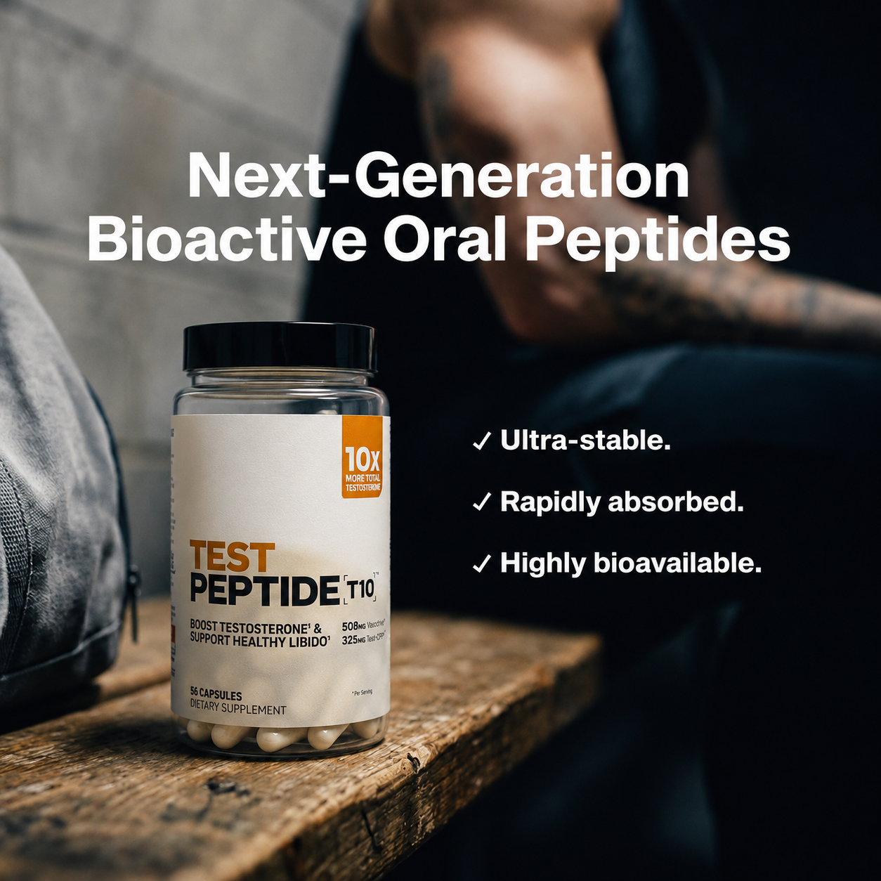 Test Peptide T10 - 3 Stage Support