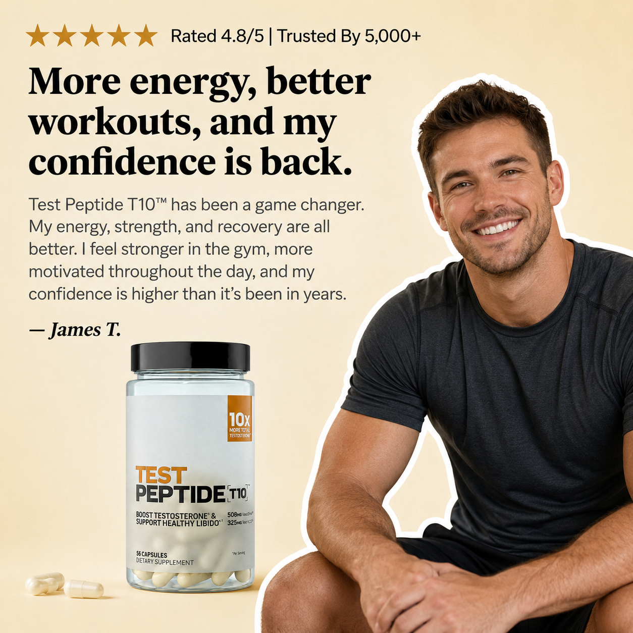 Test Peptide T10 - 3 Stage Support