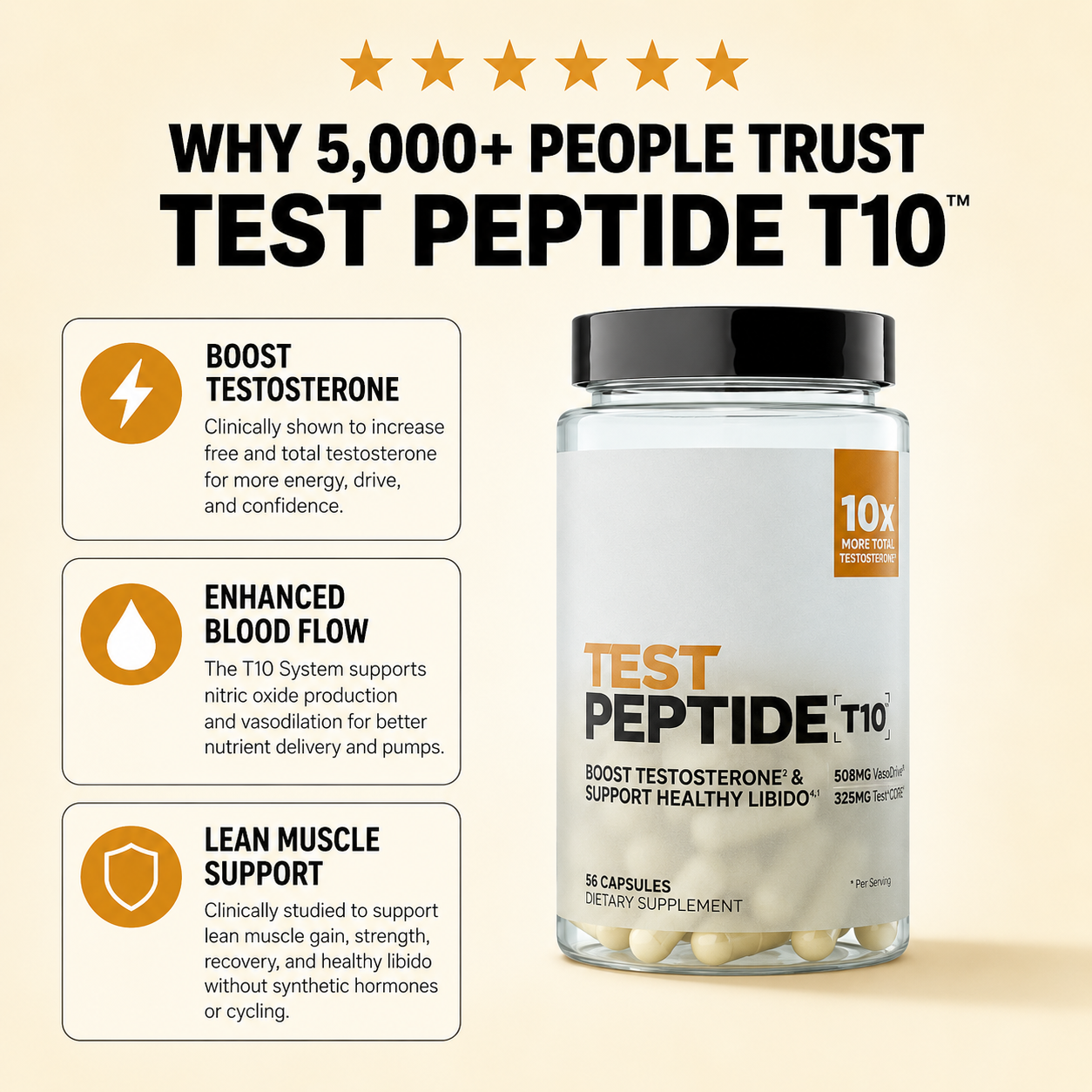 Test Peptide T10 - 3 Stage Support